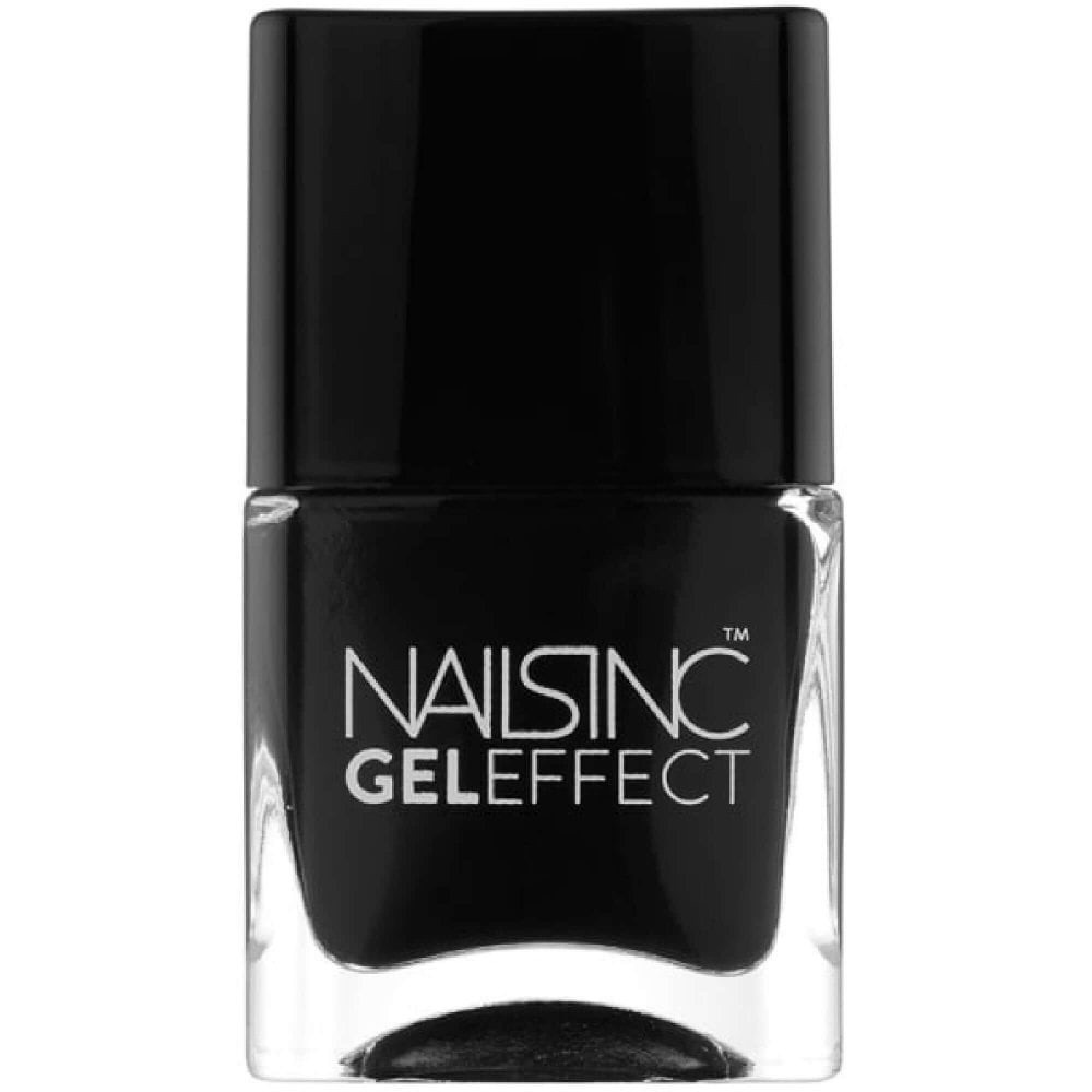 Nails Inc Jet Black Nail Polish in “Black Taxi”